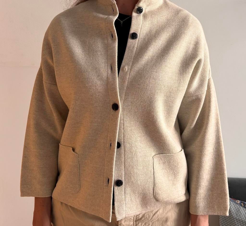 Vest grijs/creme SIBINLINNEBJERG spring, Ophalen of Verzenden, Zo goed als nieuw, Grijs