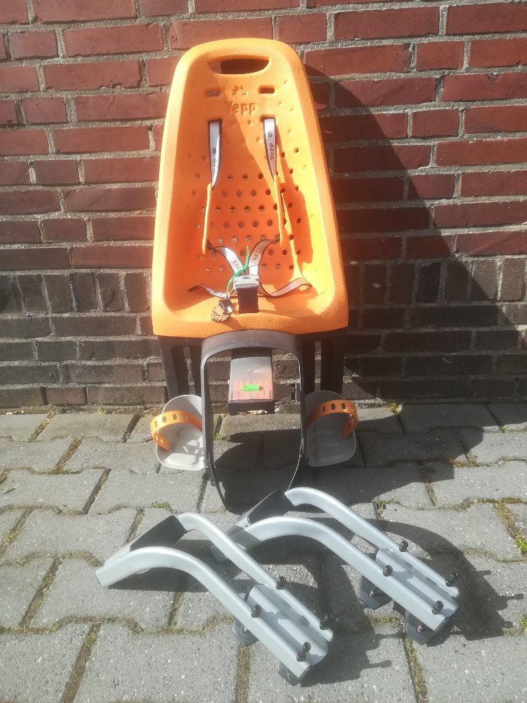 Thule Yepp Original Maxi achterzitje oranje, Ophalen, Achterzitje, Voetsteuntjes, Yepp