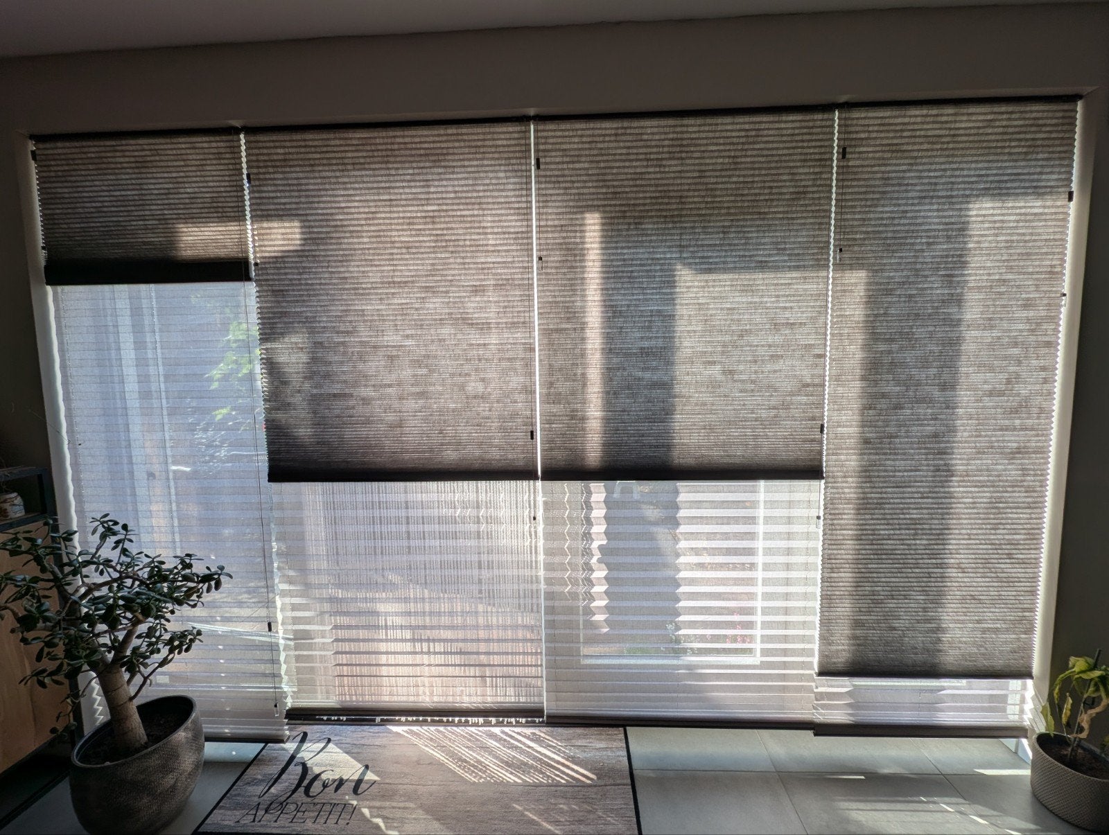 Luxaflex Combi Duette Shades - 4 stuks (diverse maten), Grijs, Ophalen of Verzenden, Zo goed als nieuw, Isolerend