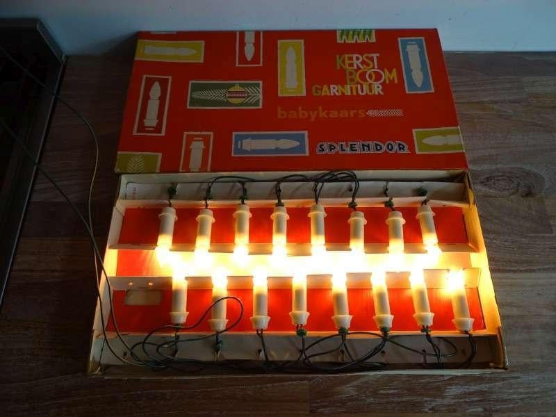 Splendor oude kerstboomverlichting 16 babykaars kerstlampjes, Diversen, Kerst, Ophalen of Verzenden, Zo goed als nieuw