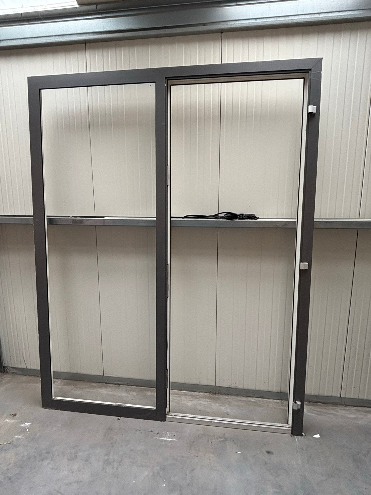 Aluminium kozijn met deur - Gebruikt, Ophalen, Gebruikt, Overige typen, Glas