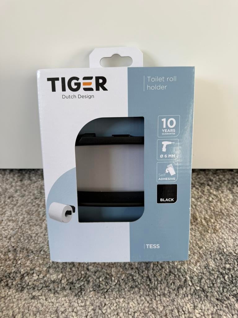 Toiletrolhouder Tiger Tess, Ophalen, Nieuw, Zwart, Overige typen