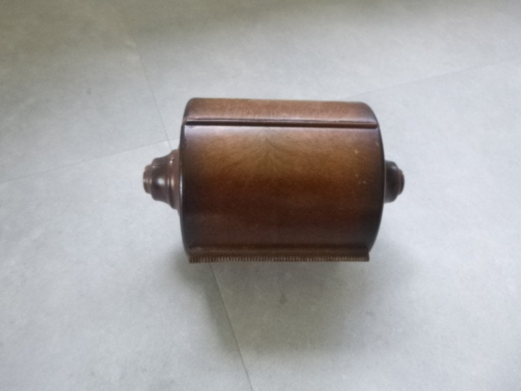 vintage wc rol houder, bruin afm. 20x13,5 cm, Ophalen of Verzenden, Gebruikt, Bruin, Overige typen