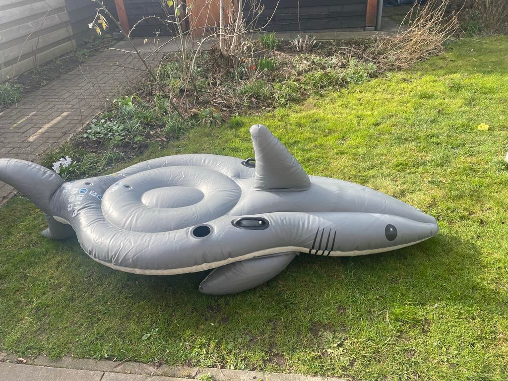 Opblaasbare Haai Zwembad Drijver - Zo goed als nieuw, Ophalen, Minder dan 80 cm, Overige typen, 200 tot 400 cm