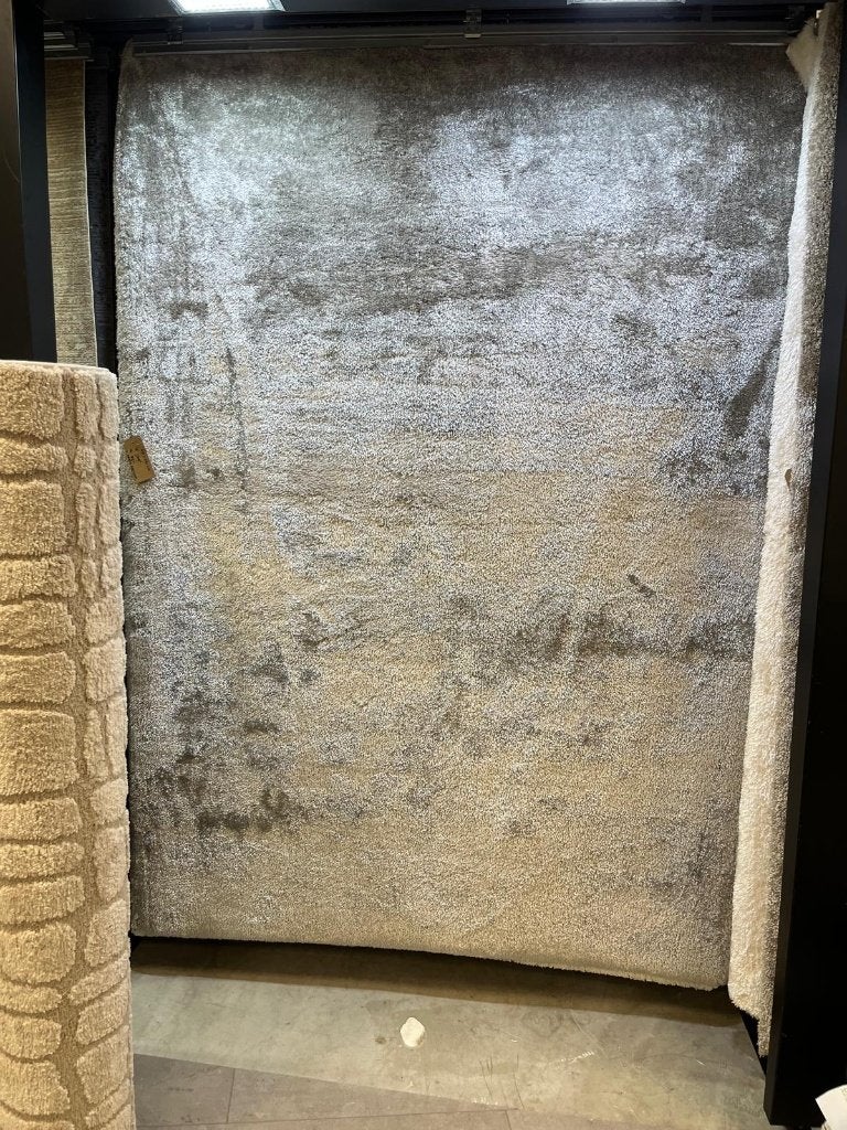 Vloerkleed hoogpolig met vleug160x230cm grijs