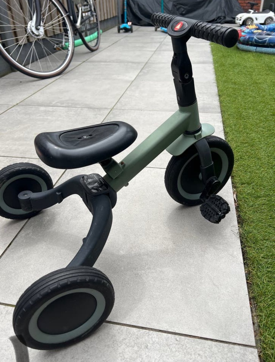 Topmark driewieler 3-in-1 - Groen, Fietsen en Brommers, Ophalen, Zo goed als nieuw, Verstelbare zitting
