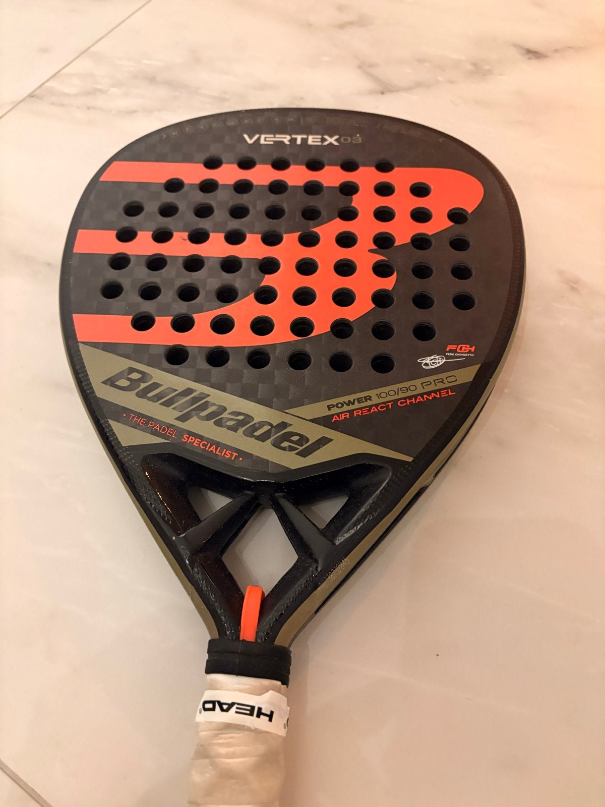 Bullpadel Vertex 03 Power 100/90 Pro padelrackets, Ophalen of Verzenden, Zo goed als nieuw, Racket, Overige merken