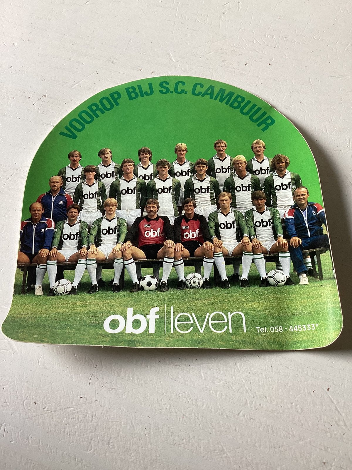 Sticker Voorop bij SC Cambuur, Verzenden, Zo goed als nieuw, Overige binnenlandse clubs, Poster, Plaatje of Sticker