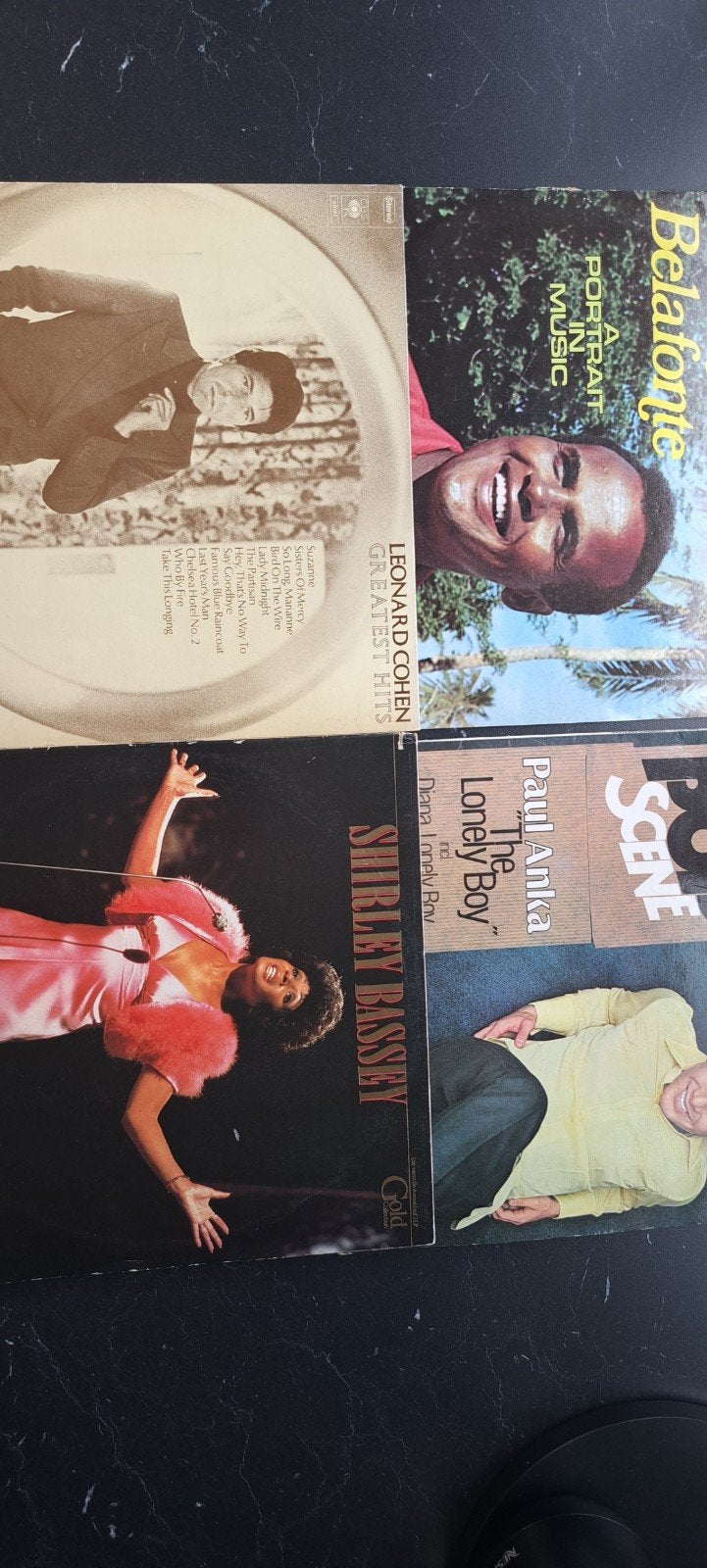 LP's Harry Belafonte,Paul Anka,Leonard Cohen,Shirley Basse