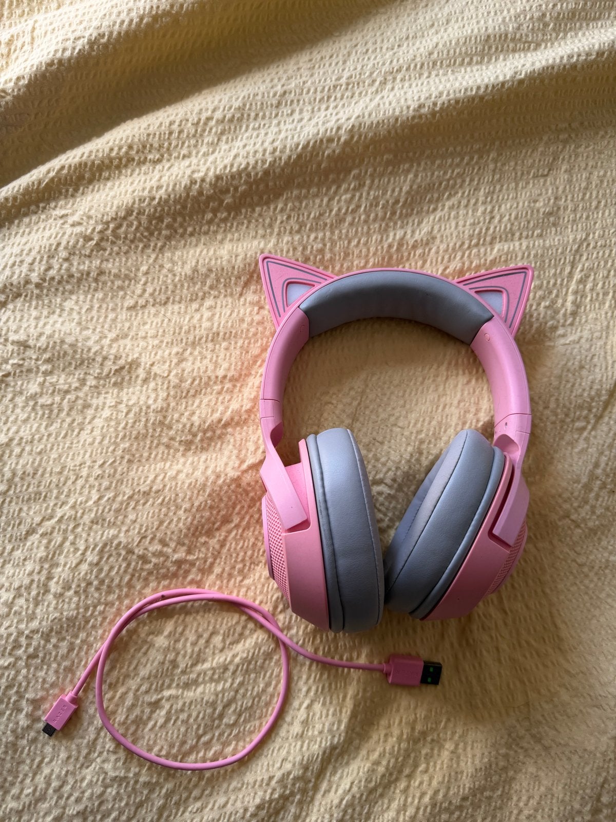 Roze Razer Kraken Kitty Edition Gaming Headset, Gebruikt, Roze, Ophalen of Verzenden, Razer