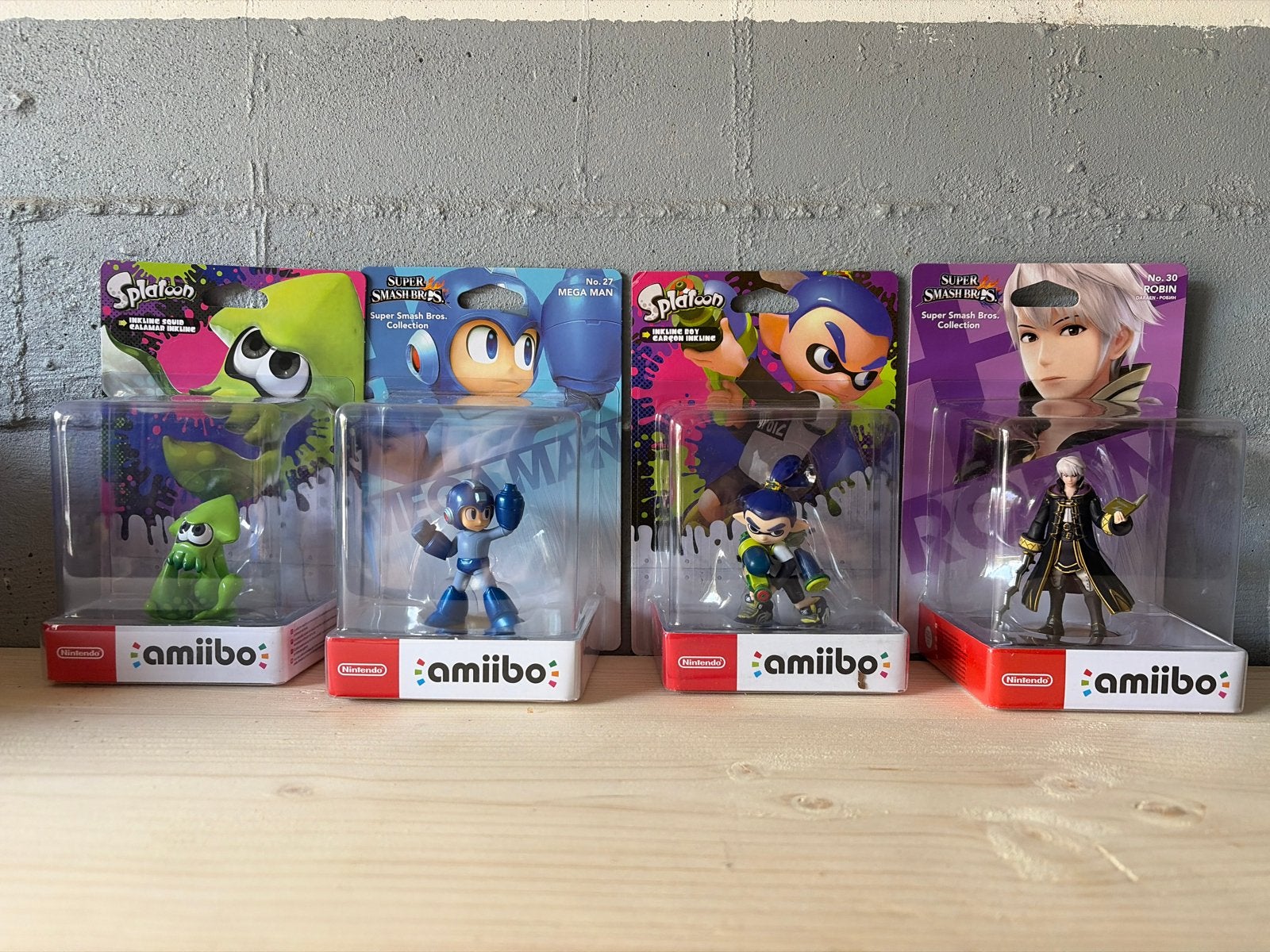 Set van 4 Nieuwe Amiibo: Inkling Squid/Boy, Mega Man, Robin, Ophalen of Verzenden, Nieuw