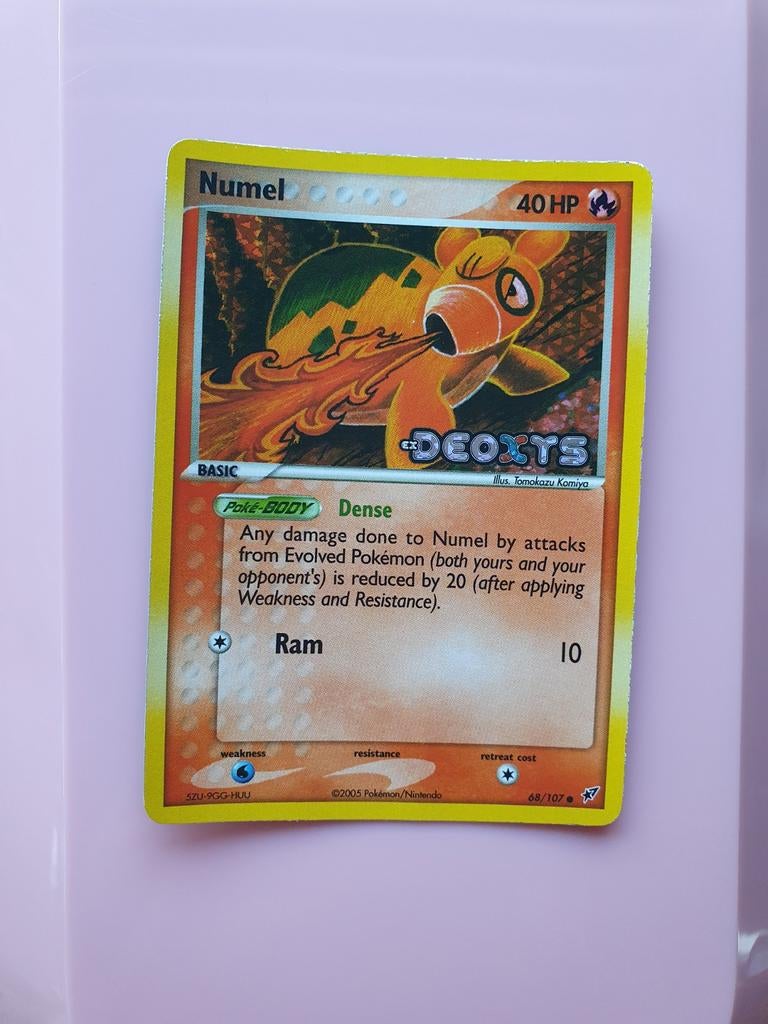 Numel 68/107 ex deoxys holo pokemon kaart, Ophalen of Verzenden, Zo goed als nieuw