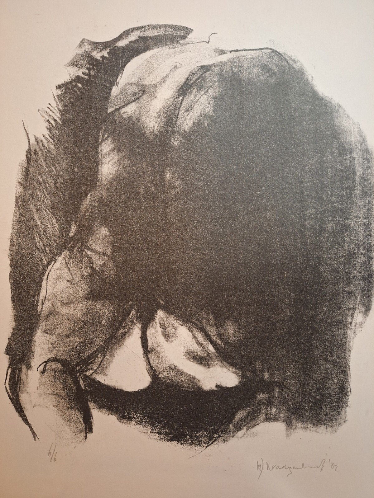Lithografie Vrouwelijk Figuur - Gesigneerd en Genummerd '82, Gelimiteerde oplage, Ophalen of Verzenden, Portret en Figuren, Lithografie