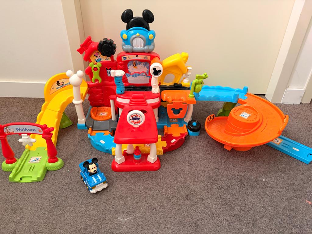 VTech Toet Toet Auto's Mickey's Garage Speelset, Ophalen of Verzenden, Gebruikt