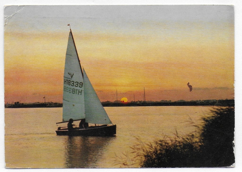 Midlaren Watersportbedrijf Meerzicht Anzichtkaart ( B4498 ), Ophalen of Verzenden, 1980 tot heden, Gelopen