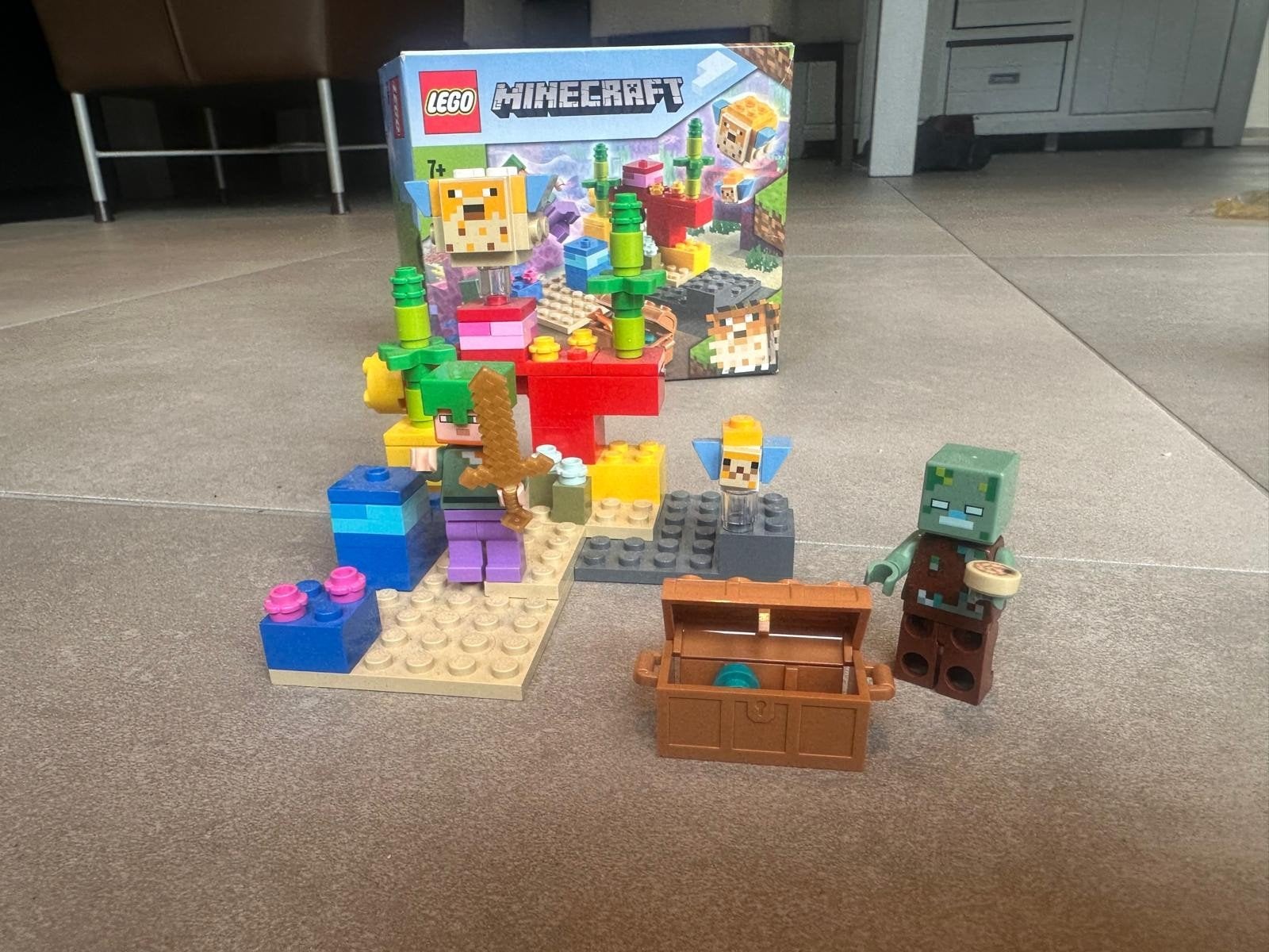 Lego Minecraft 21164 Het Koraalrif - Complete set, Ophalen, Minecraft, Lego, Zo goed als nieuw