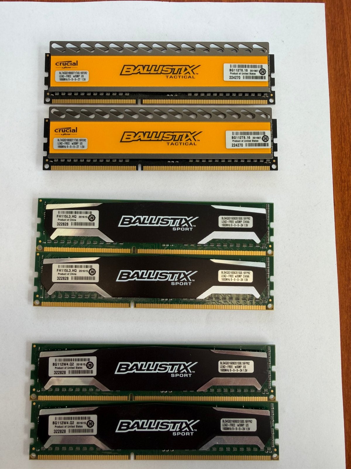 Diverse DDR3 & DDR4 Geheugen PC, Computers en Software, RAM geheugen, Ophalen of Verzenden, Zo goed als nieuw, DDR3, Desktop