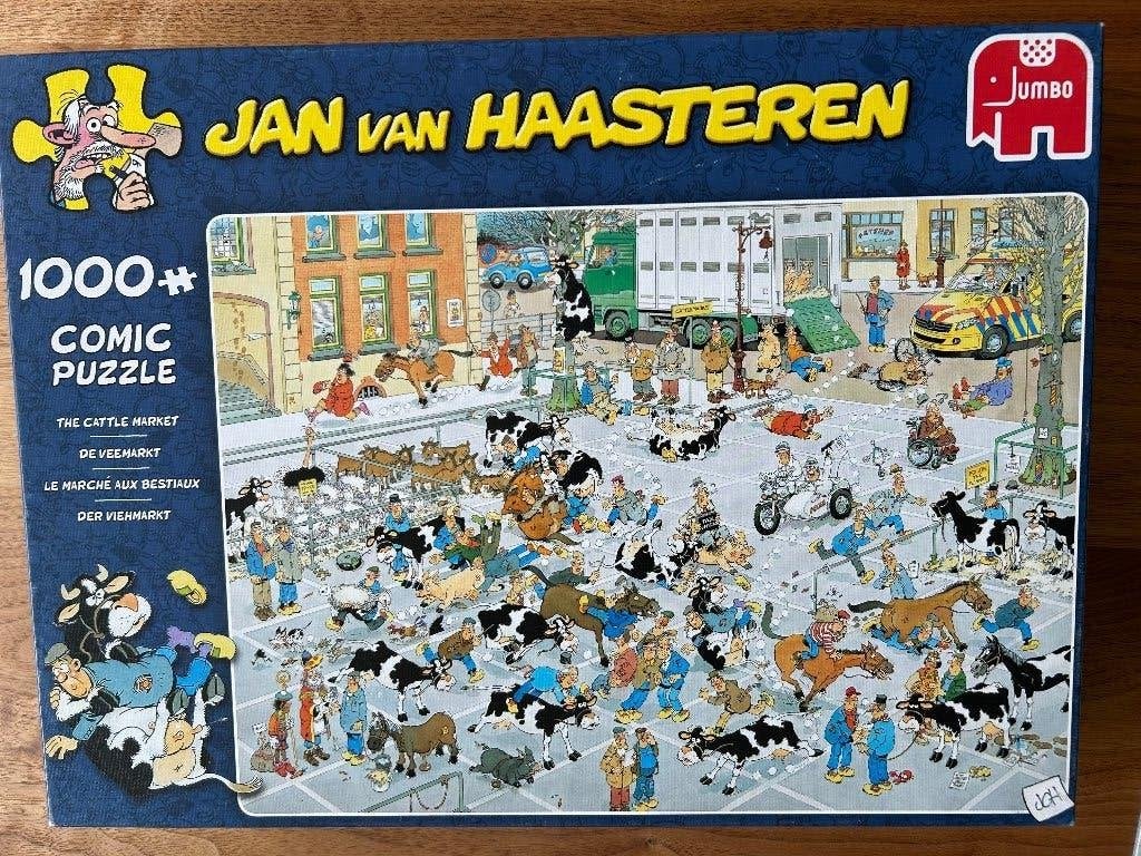 Jan van Haasteren - De Veemarkt 1000 stukjes, Ophalen, 500 t/m 1500 stukjes, Zo goed als nieuw, Legpuzzel