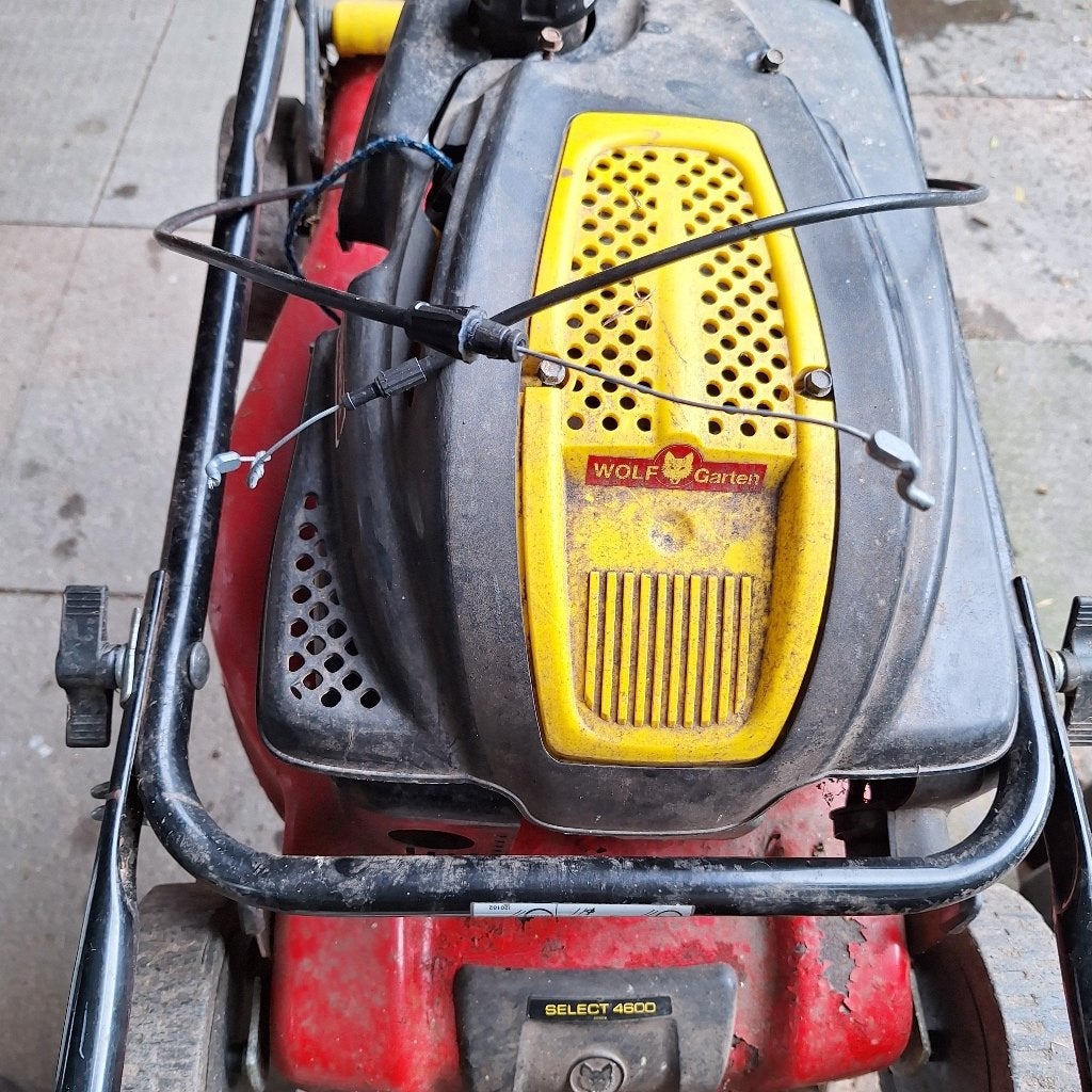 Wolf Garten Select 4600 Benzine Grasmaaier -> DEFECT!, Tuin en Terras, Grasmaaiers, Ophalen, Cirkelmaaier, Gebruikt, Benzine-grasmaaier