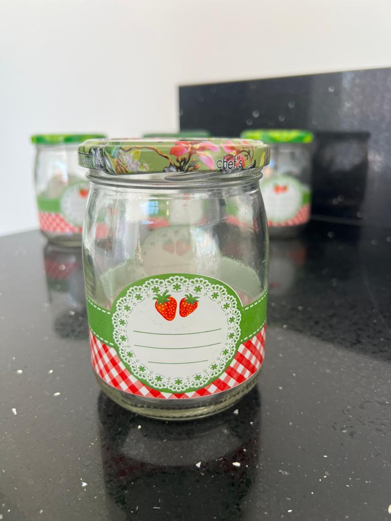 Glazen inmaakpotten / Inmaakglas 500 ml, 4 - delige set, Ophalen of Verzenden, Zo goed als nieuw, Overige typen