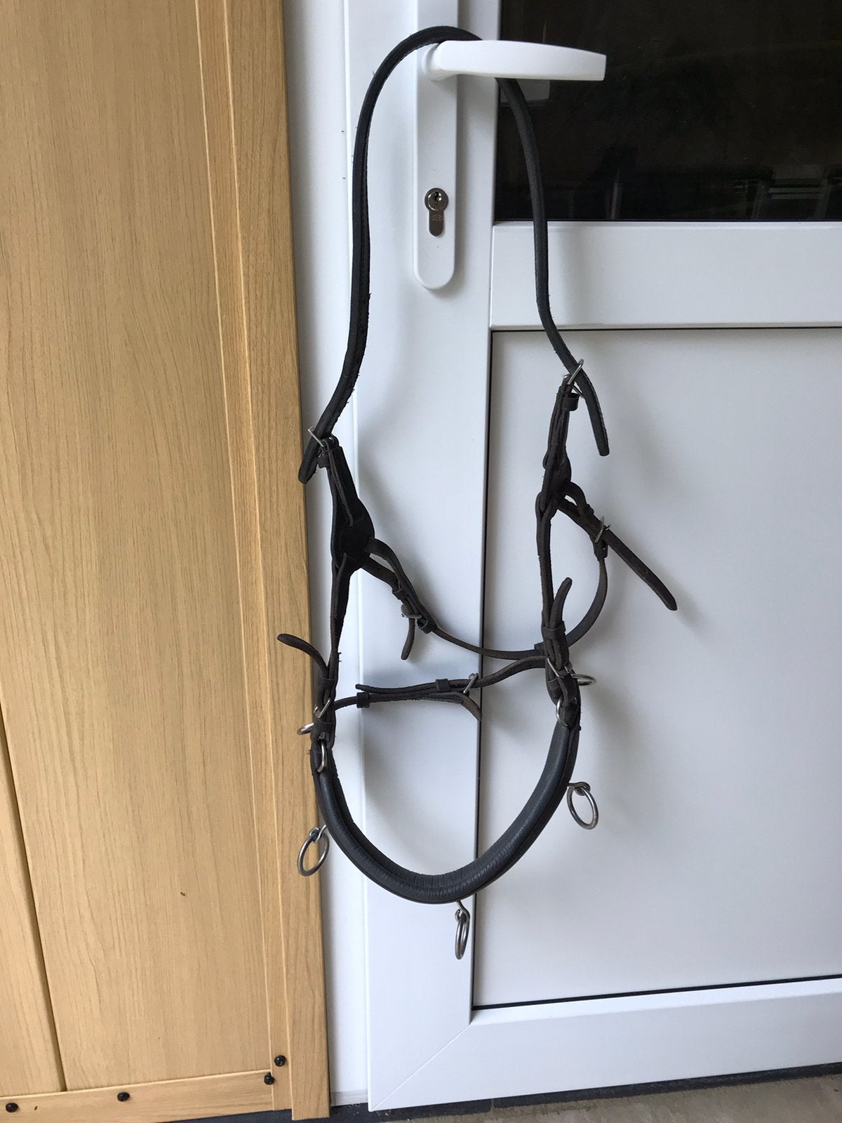 Kaptoom halster leer leder  grondwerk longeerhulp full, Dieren en Toebehoren, Ophalen of Verzenden, Kaptoom, Full, Zwart