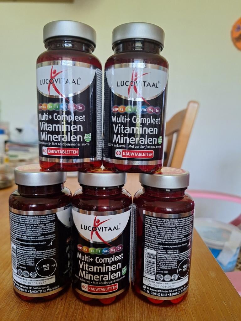 5x Lucovitaal Multi+ Compleet Vit. Min. Kauwtablet, Ophalen of Verzenden, Nieuw, Poeder of Drank