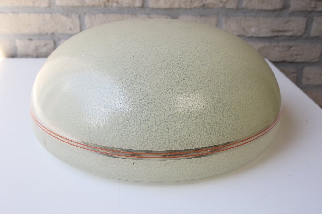 vintage plafondlamp, Huis en Inrichting, Lampen | Plafondlampen, Ophalen of Verzenden, Gebruikt, Glas
