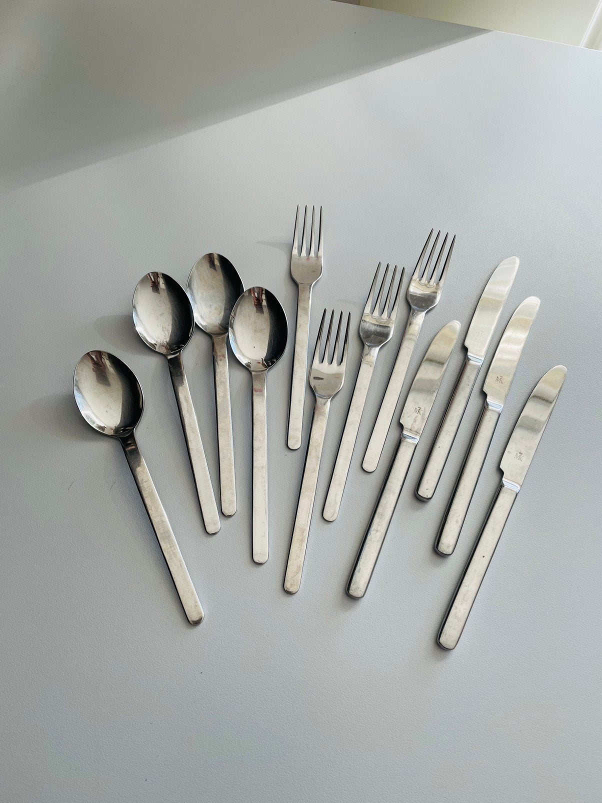 Strakke design Bestekset, Bestekset, Ophalen of Verzenden, Zo goed als nieuw, Rvs of Chroom