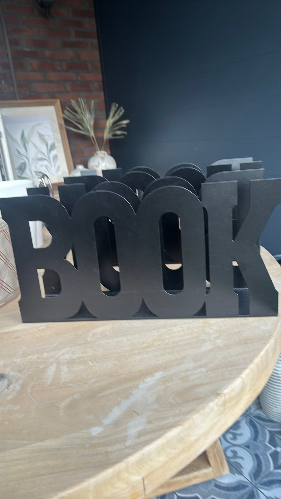 Zwart metalen boekenrek 'BOOK' - Modern en stijlvol, Met plank(en), Zo goed als nieuw, Minder dan 25 cm, Minder dan 100 cm