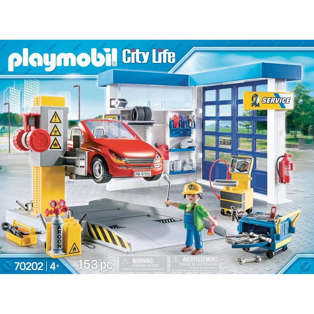 Playmobil 70202 City Life Autogarage met Cabrio, Kinderen en Baby's, Speelgoed | Playmobil, Ophalen of Verzenden, Zo goed als nieuw