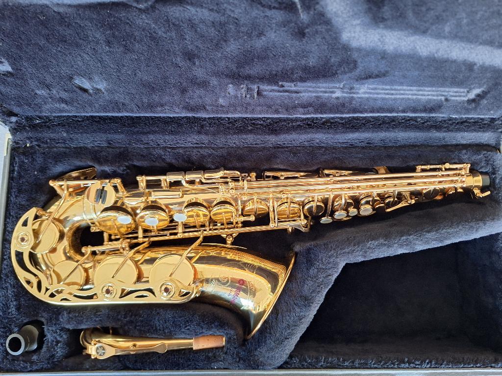 Yamaha alto sax yas-62 Purple Logo, Muziek en Instrumenten, Ophalen, Gebruikt, Alt, Met koffer