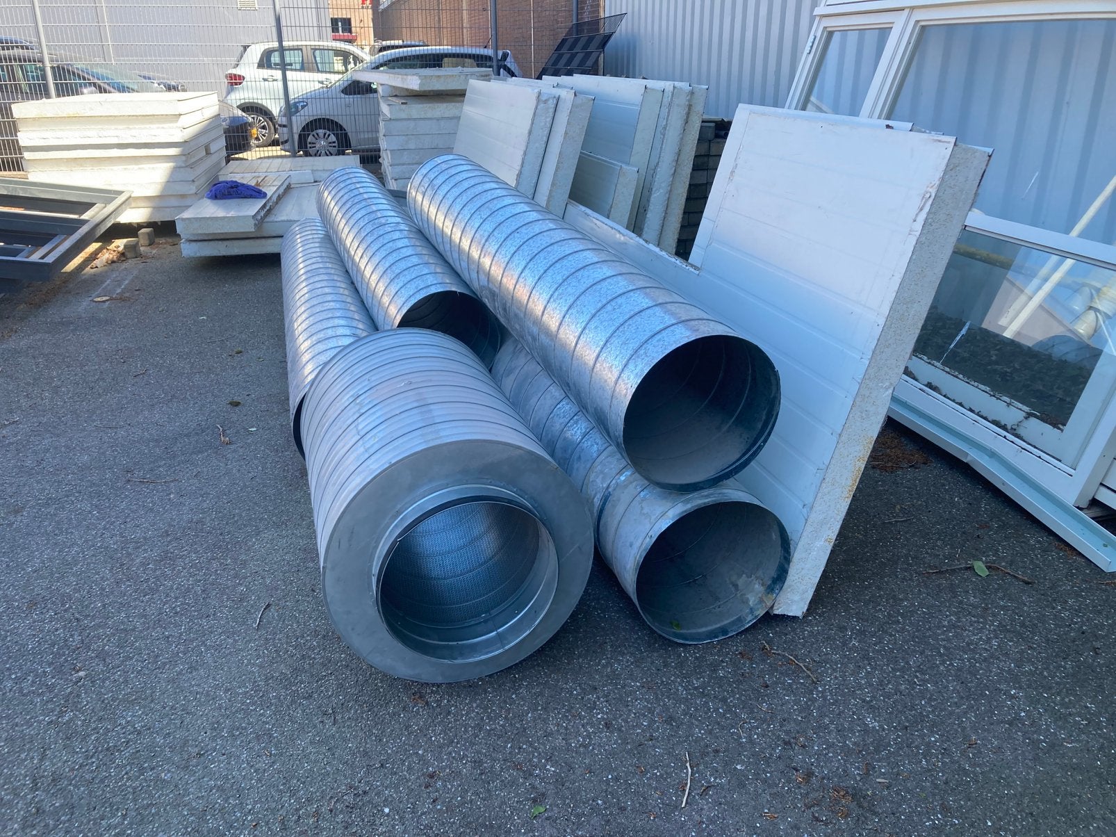 Spiro buizen luchtafvoer 40 cm doorsnede, Ophalen, Gebruikt, 6 meter of meer, Rvs