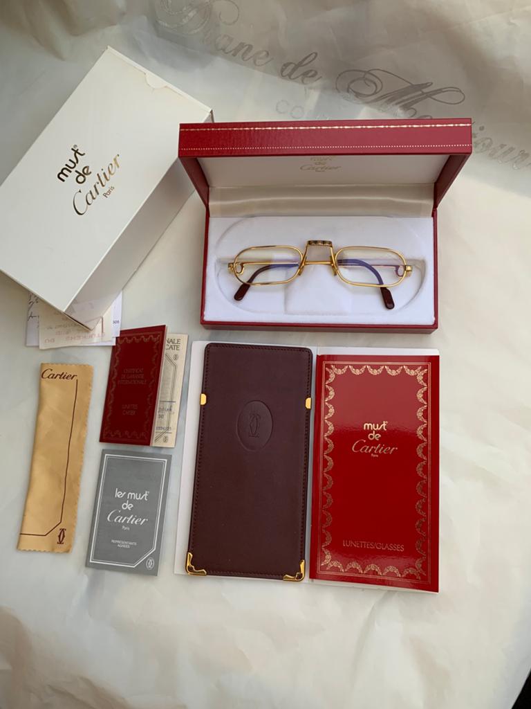 Nieuwe Cartier bril 22 K met bon jaren 90, Overige merken, Overige kleuren, Nieuw, Ophalen of Verzenden