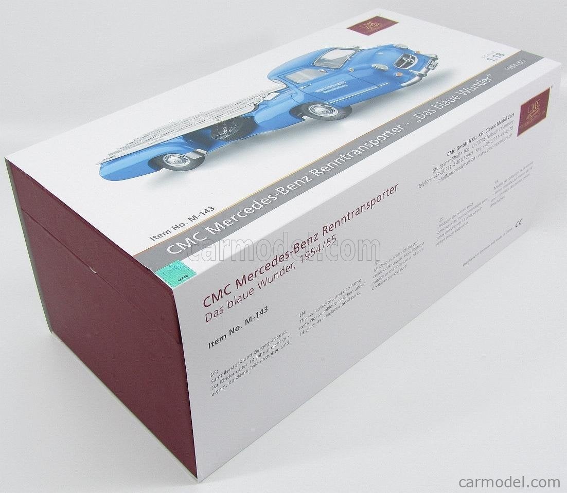 Mercedes Benz Renntransporter Blue Wonder
CMC 1:18
Nieuw
M-1, Ophalen, Nieuw, Overige merken
