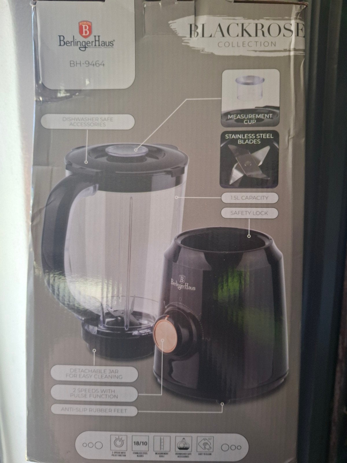 Berlinger Haus Black Rose Collection Blender/Mixer BH-9464, Witgoed en Apparatuur, Ophalen of Verzenden, Nieuw