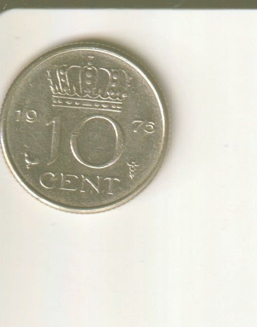 10 cent 1975 nederland, Postzegels en Munten, Munten | Nederland, Verzenden, Koningin Juliana, 10 cent