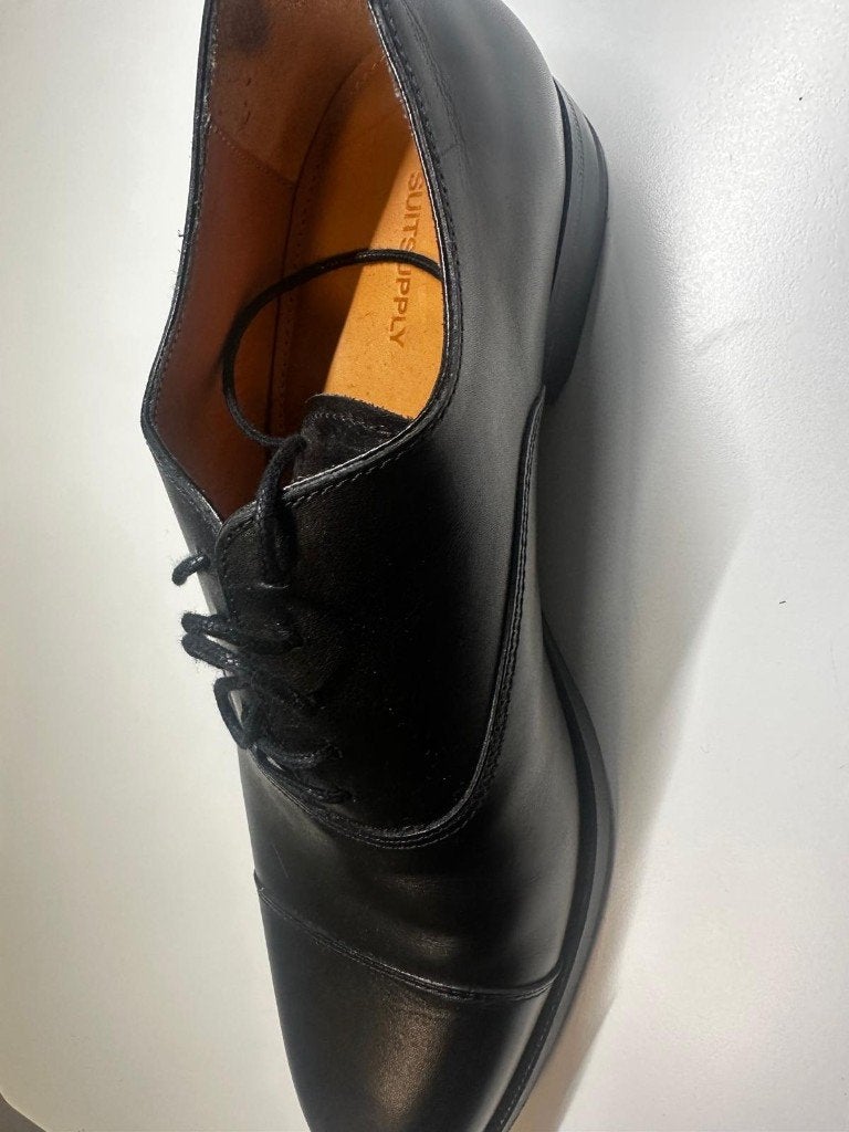 Leren veterschoenen zwart maat 40 Suitsupply, Zwart, Ophalen of Verzenden, Zo goed als nieuw, Veterschoenen