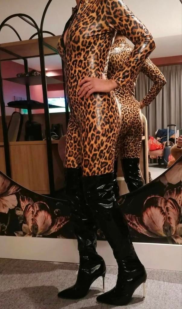 Lak Catsuit Pantermotief - Nieuw (M, L, XL), Kleding | Dames, Verzenden, Nieuw