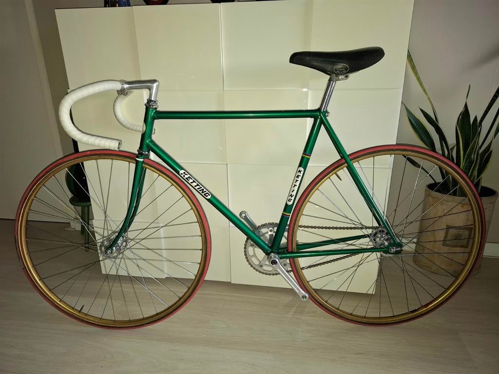 Vintage Klaas Kwantes baanfiets fixed gear Ketting Shimano., Gebruikt, Ophalen, Overige merken, 10 tot 15 versnellingen