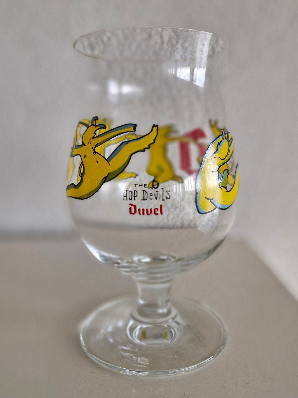 Duvel Glas The 6 Hop Devils, Verzamelen, Biermerken, Ophalen of Verzenden, Zo goed als nieuw, Glas of Glazen, Duvel