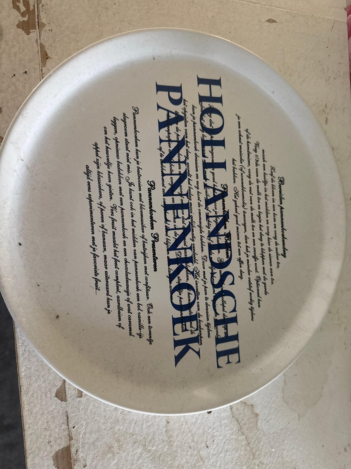 Groot Hollands pannenkoekenbord, Gebruikt, Ophalen of Verzenden, Bord(en), Klassiek