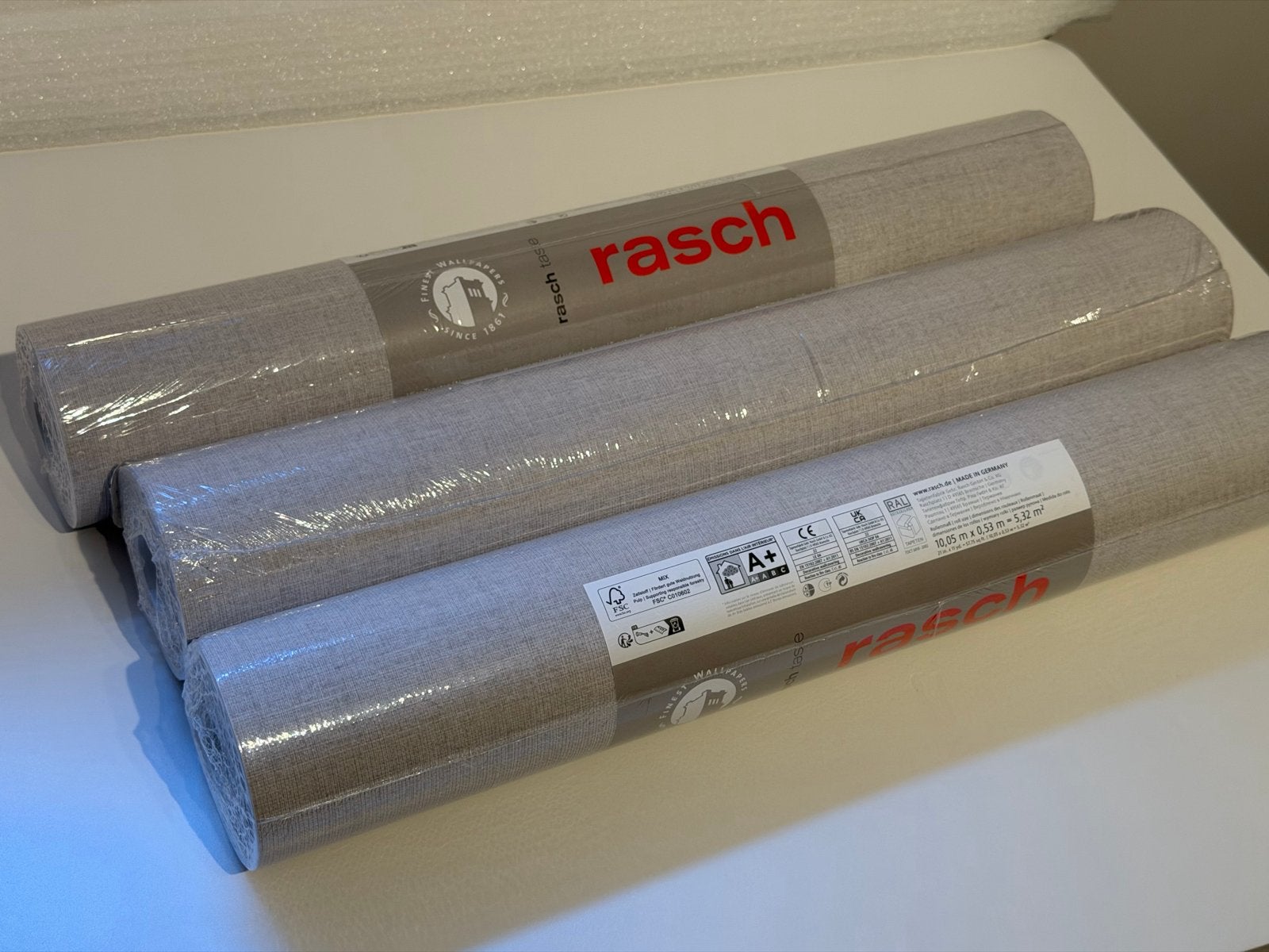 Rasch Behang 15m² - Stijlvol en Duurzaam, Huis en Inrichting, Overige typen, Rasch, Beige, Structuur