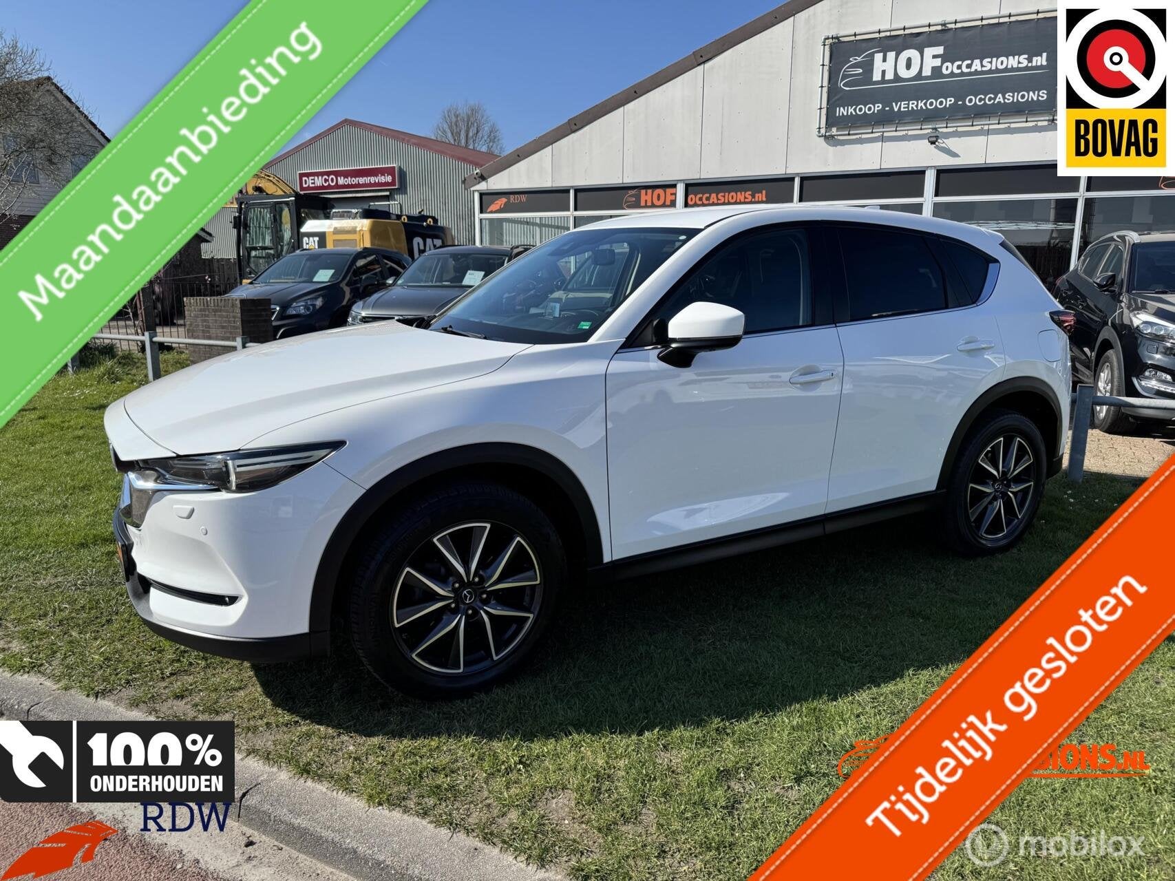 Mazda CX-5 2.0 SkyActiv-G 165pk 19'' LMV/TREKHAAK/360 CAMERA, Voorwielaandrijving, 1998 cc, Stof, Zwart