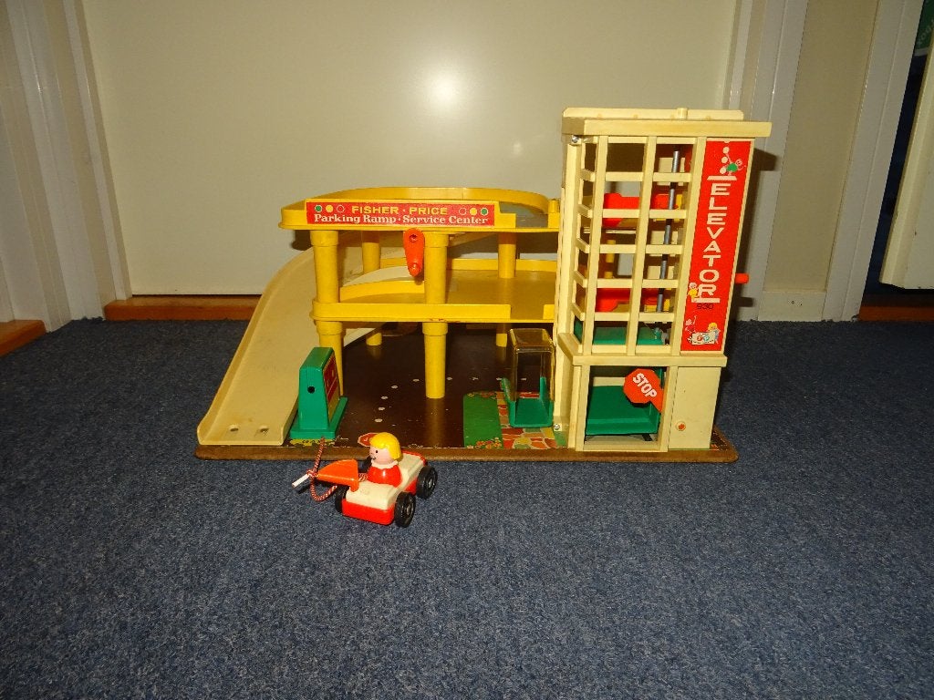 VINTAGE - FISCGER PRICE - PARKEERGARAGE, Ophalen, Gebruikt, Speelset