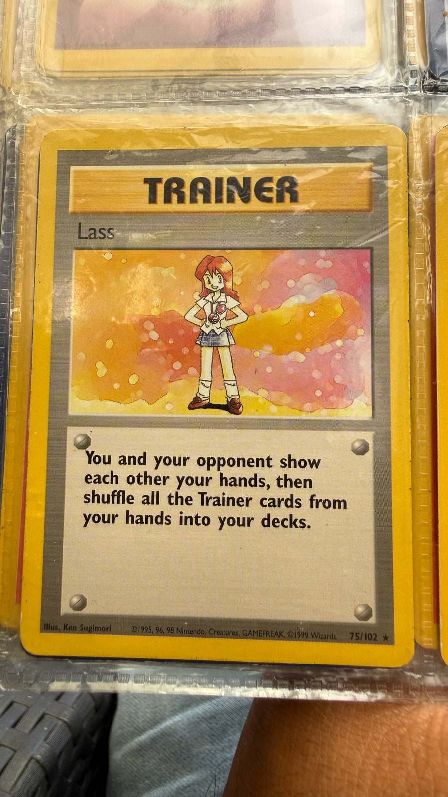 Pokémon TCG Lass Trainer Kaart 75/102 (Base Set), Verzenden, Gebruikt, Losse kaart