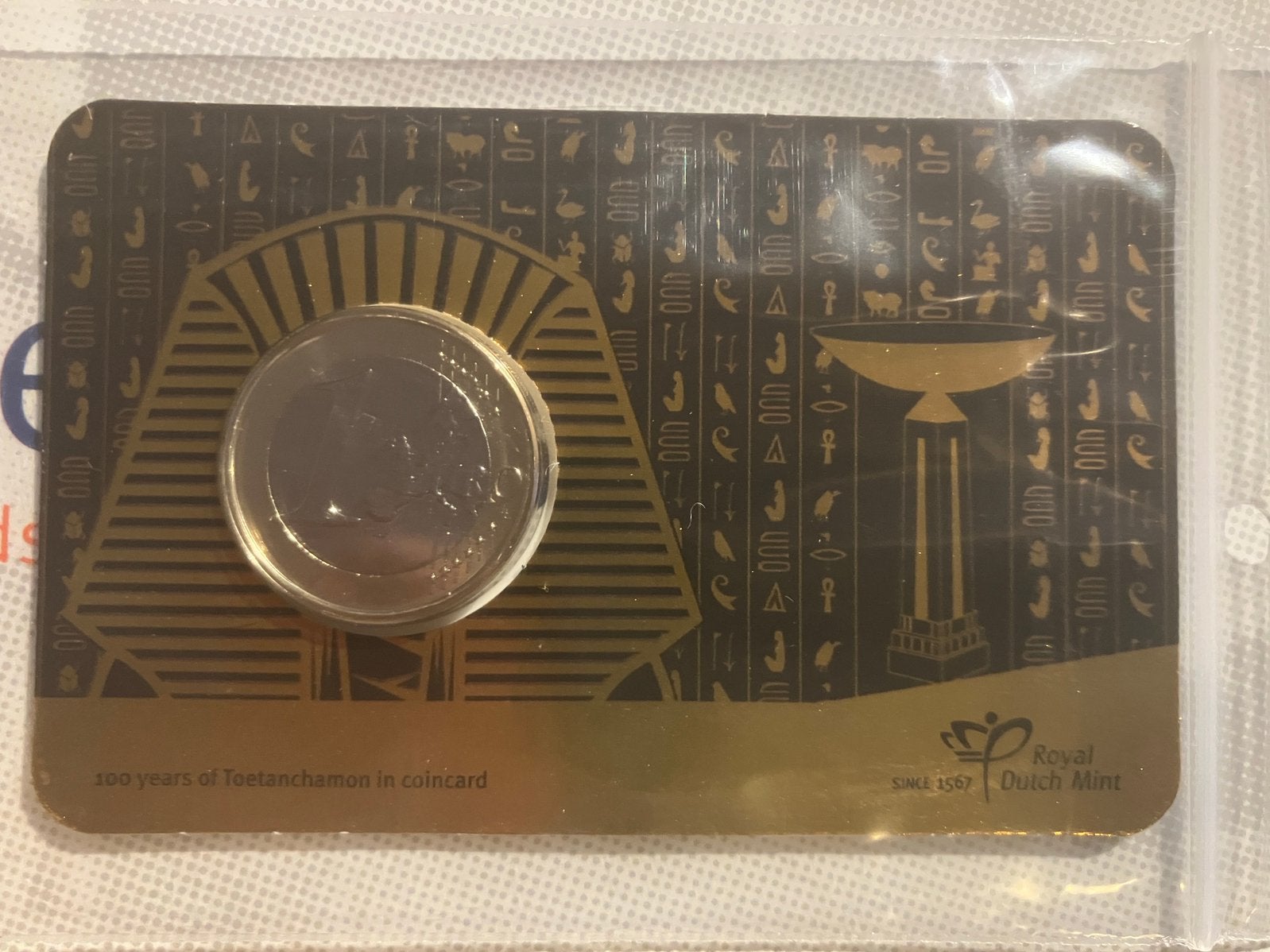 Coincard 100 Year of Toetanchamon, 1 Euro 2023 (BU), Postzegels en Munten, Verzenden, Koningin Beatrix, Euro's, Losse munt