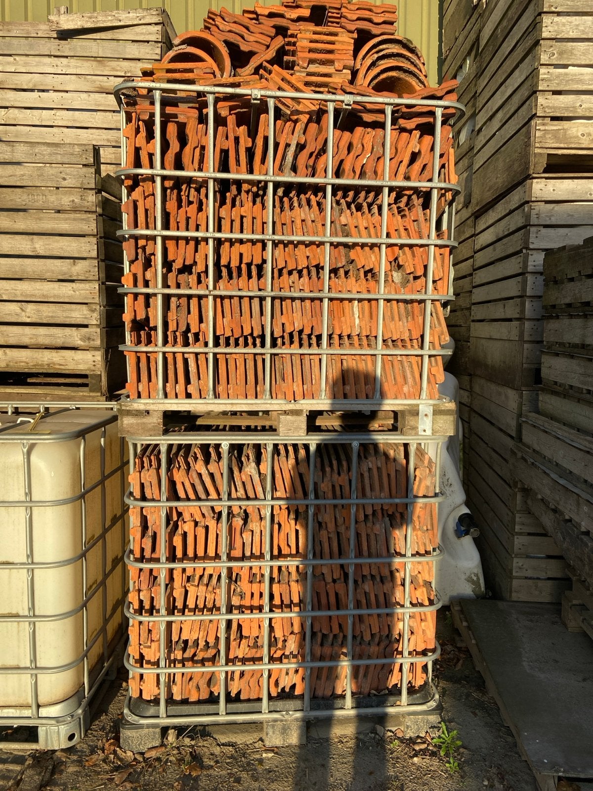 Vlakke muldenpan - Gebruikte dakpannen, Ophalen, Gebruikt, Steen of Klei, 15 m² of meer