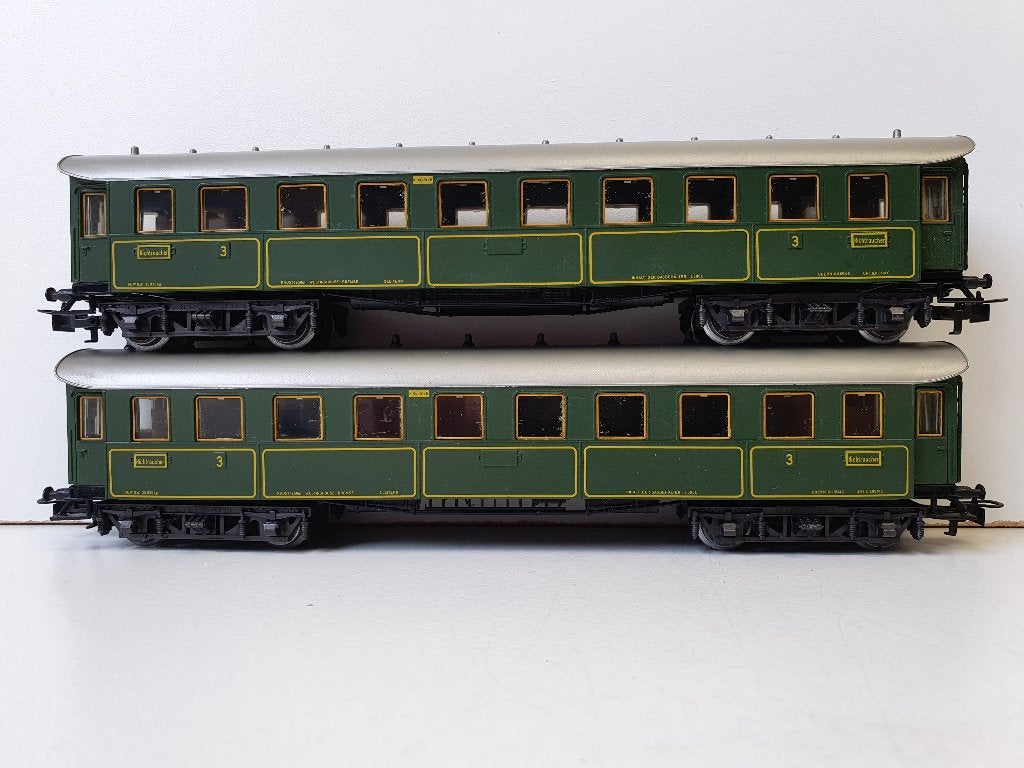 MARKLIN H0 4135 D-trein rijtuig 3e klas K.Bay.Sts.B. 2 stuks, Wisselstroom, Gebruikt, Wagon, Ophalen of Verzenden