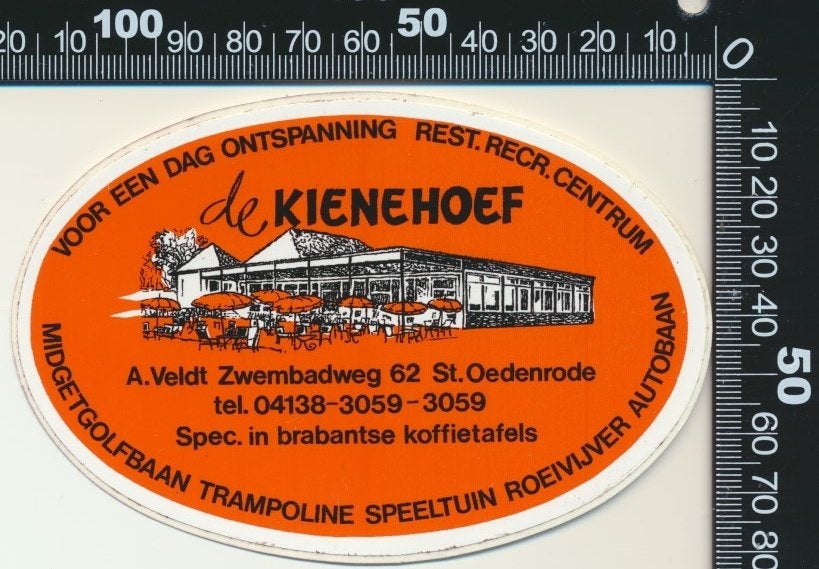 Sticker: De Kienhoef - Sint Oedenrode, Ophalen of Verzenden, Zo goed als nieuw, Bedrijf of Vereniging