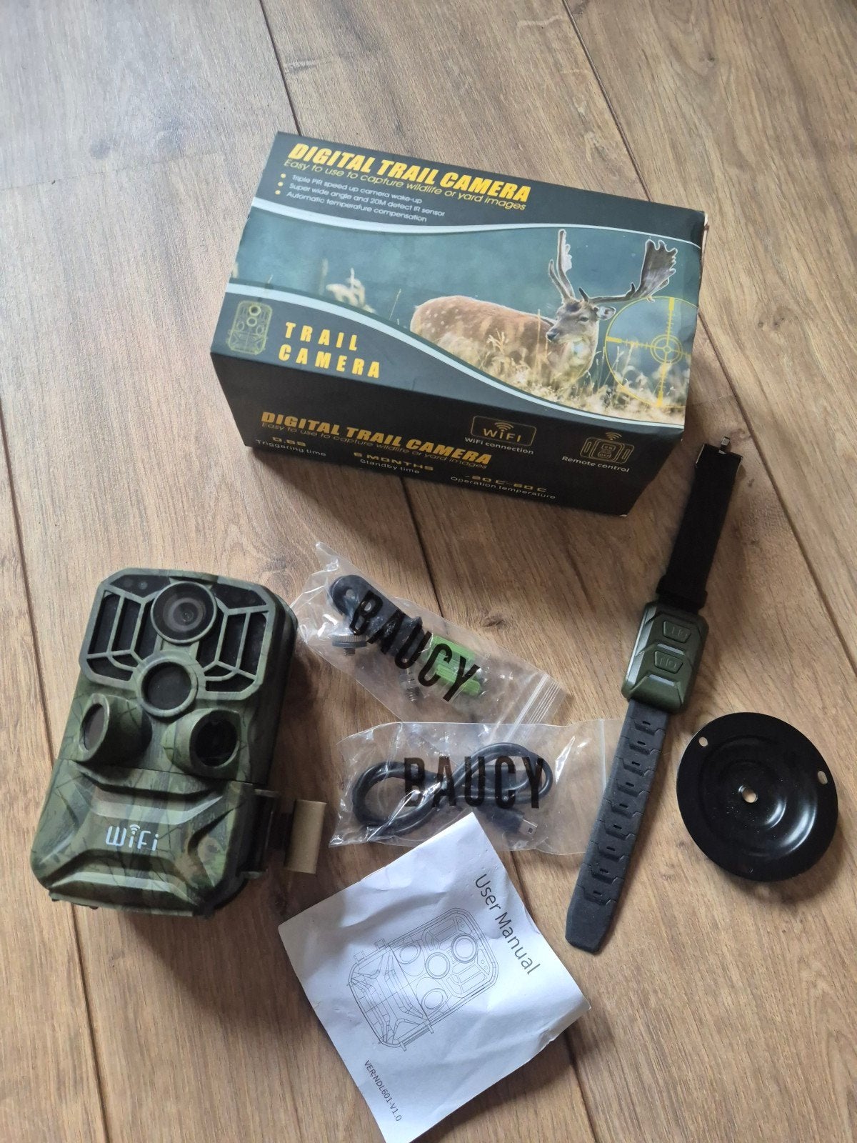 Baucy digitale Wildcamera met WiFi en Nachtzicht - Nieuw, Audio, Tv en Foto, Videobewaking, Ophalen of Verzenden, Zo goed als nieuw